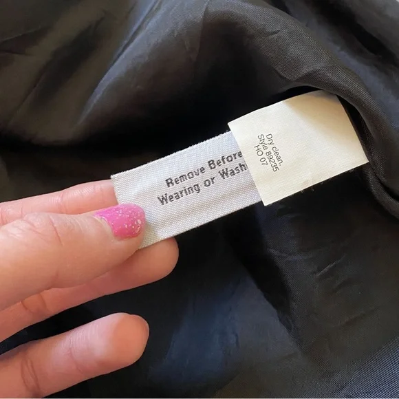 Vintage 1990's J. Crew Babydoll Black White Polka Dot Ruffle Long Sleeve Dress 0 - Picture 5 of 14